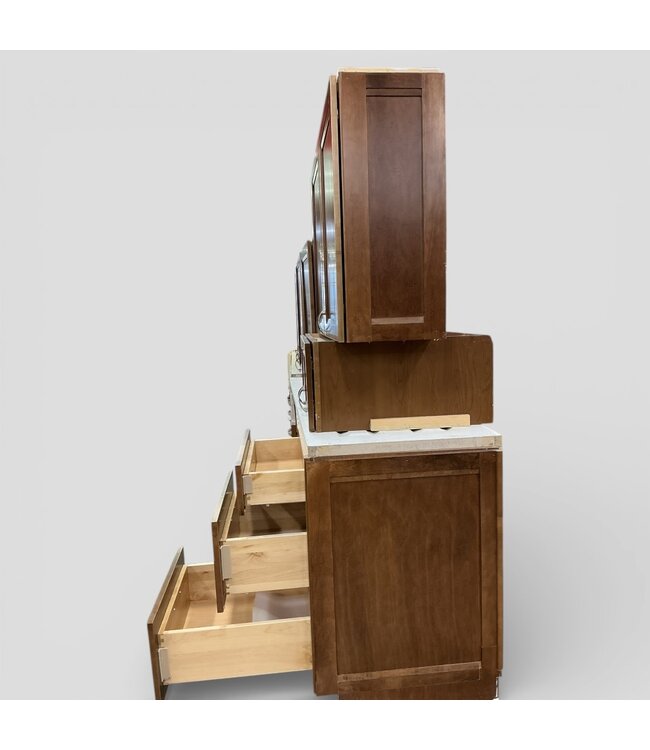 50299 Spice Brown Cabinet Set of 12-pcs