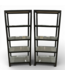 50344 Black 5-Tier Shelving Unit Set of 2