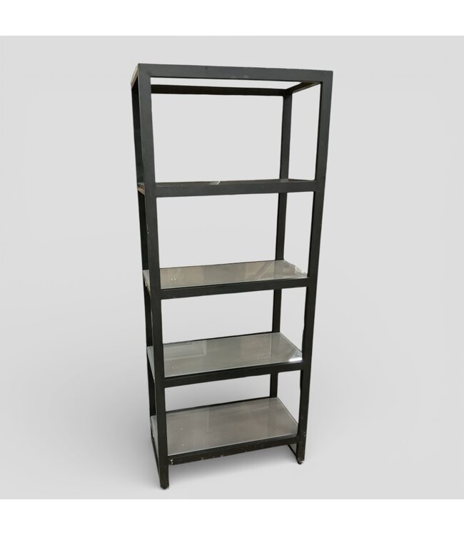 50344 Black 5-Tier Shelving Unit Set of 2