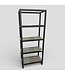 50344 Black 5-Tier Shelving Unit Set of 2