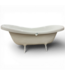50360 White Acrylic Slipper Clawfoot Tub