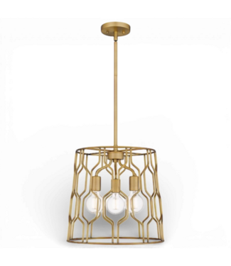 50362 3-Light Aged Brass Hanging Pendant Light