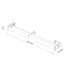 50378 White Steel Wide Pocket Curtain Rod 66"-120"
