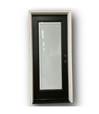50377 Full Lite Prehung Exterior Door W/Blinds 34" x 80"