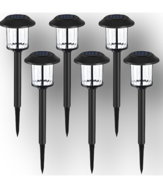 50381 Black Solar LED Outdoor Path Light Kit
