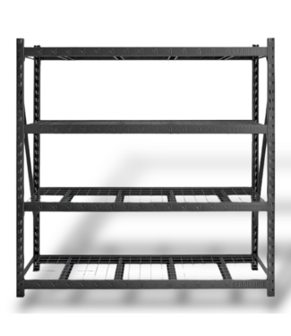 50401 Heavy Duty Black 4 Tier Utility Shelving Unit