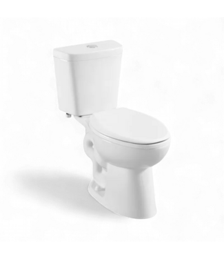 49846 White Elongated Chair height 2 -Piece Toilet
