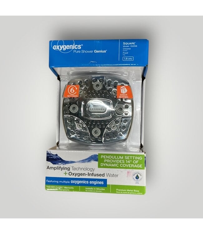 50439 Chrome 4.5" Square High Pressure Shower Head