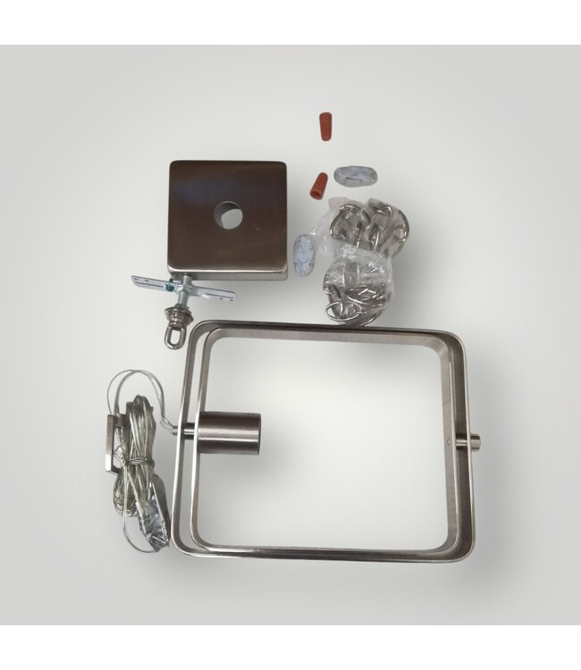 50441 Brushed Nickel Hanging Pendant Light 8"W