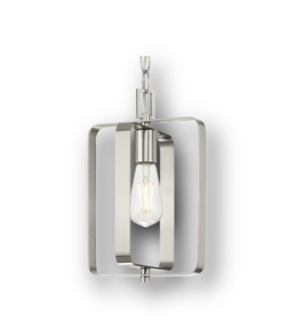 50441 Brushed Nickel Hanging Pendant Light 8"W