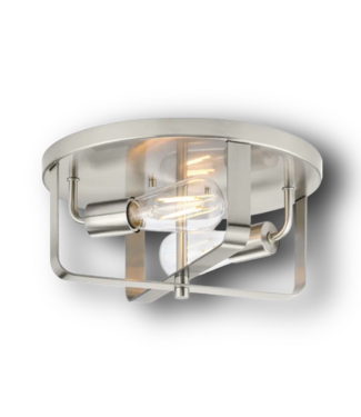 50442 12-in Brushed Nickel Flush Mount Light