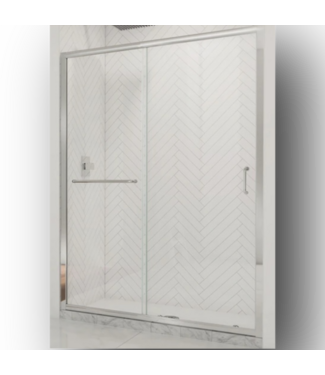 50446 Infinity-Z Chrome Sliding Shower Door 50" to 54"W