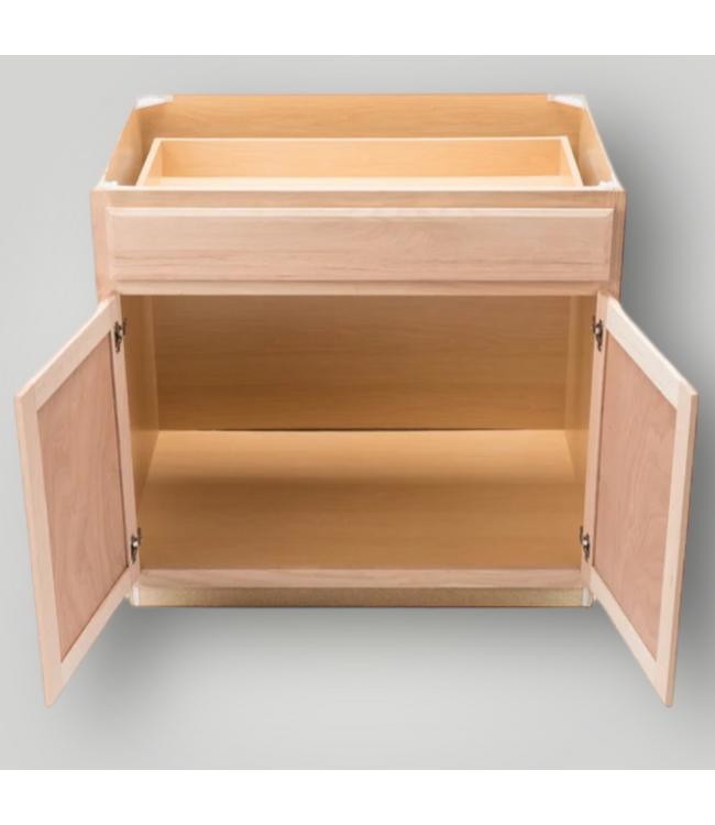 50459 Natural Unfinished Oak Base Cabinet 35"W x 35"H