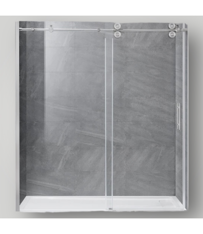 50463 Frameless Glass Sliding Shower Door 72"W x 79"H