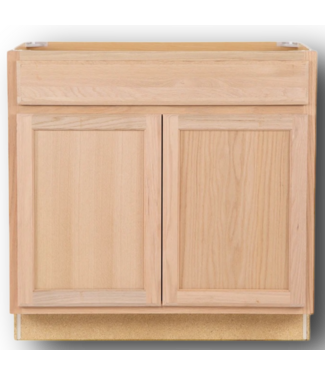 50459 Natural Unfinished Oak Base Cabinet 35"W x 35"H