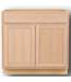 50459 Natural Unfinished Oak Base Cabinet 35"W x 35"H