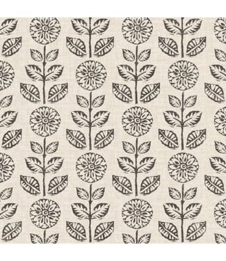 50483 Charcoal Floral Vinyl Wallpaper 31.2 sq. ft.