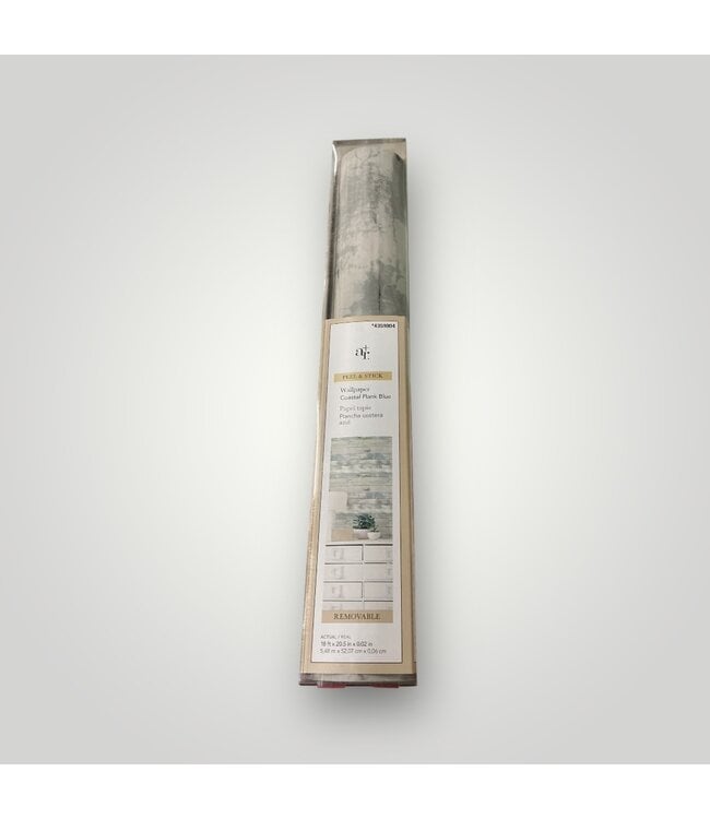 50497 Blue Plank Vinyl Wallpaper 30.75 sq. ft.