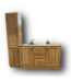 50498 Natural Hickory Vanity with Pantry