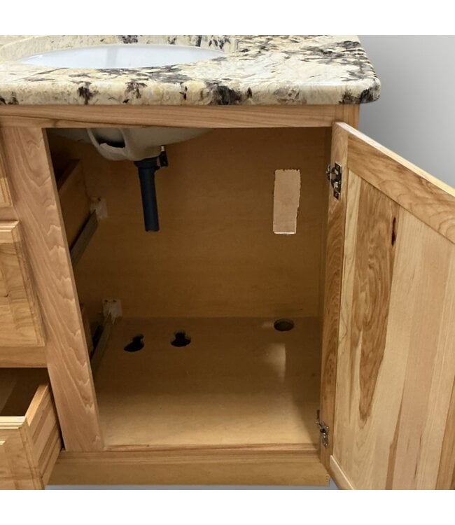 50498 Natural Hickory Vanity with Pantry