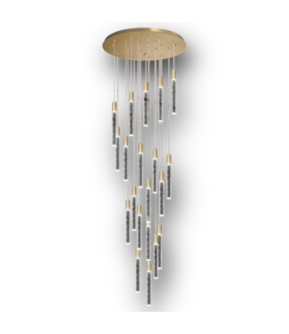 50515 High Ceiling 16-Light Crystal Chandelier