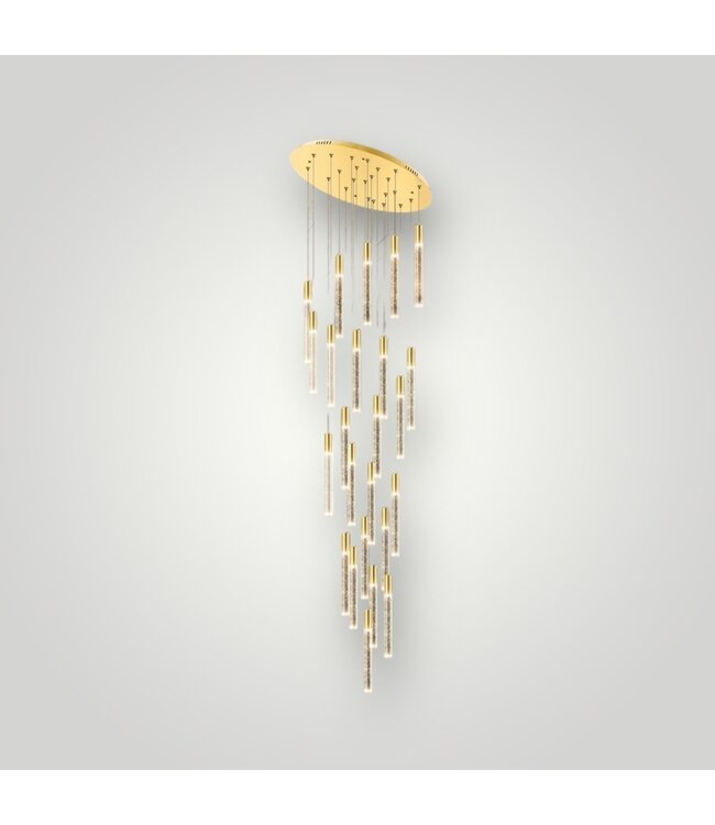 50515 High Ceiling 16-Light Crystal Chandelier