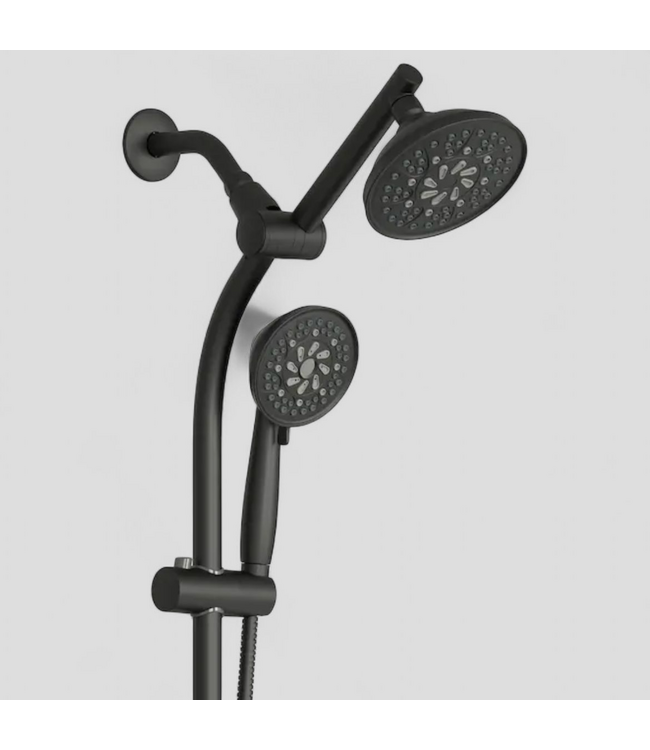 50537 Matte Black SHower Faucet Bar System