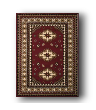 50539 Rectangle Burgundy Area Rug 2'W x 7'L