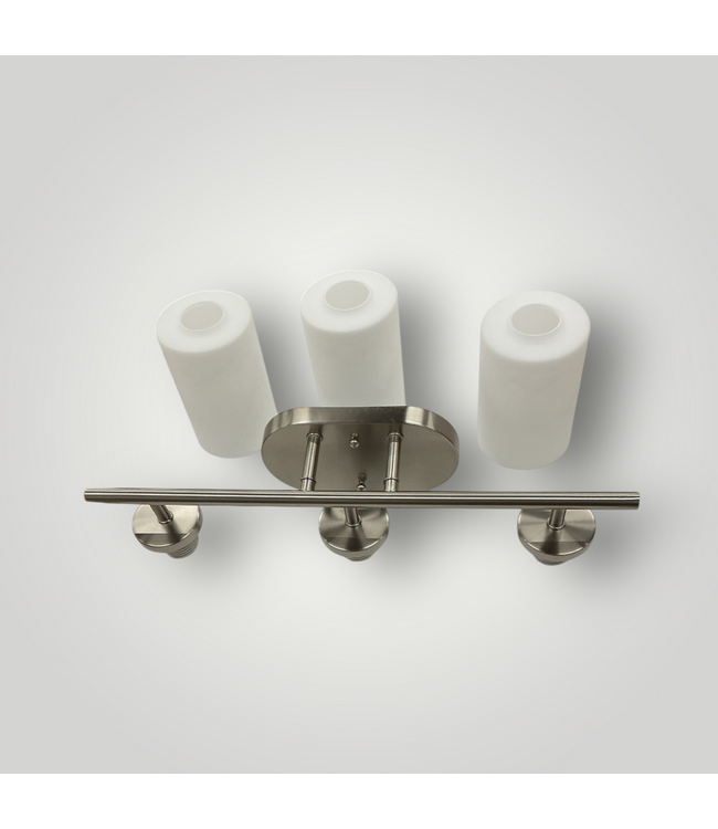 50541 3 Light Brushed Nickel Bathroom Vanity light