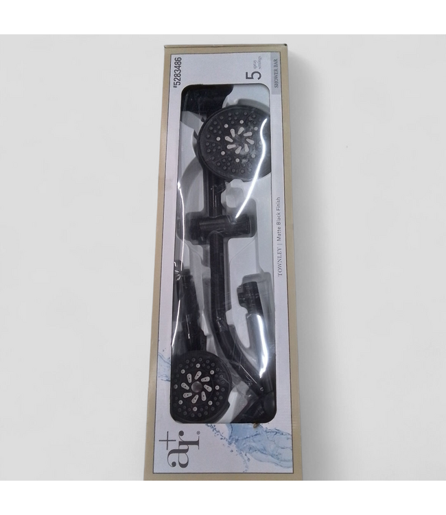 50537 Matte Black SHower Faucet Bar System