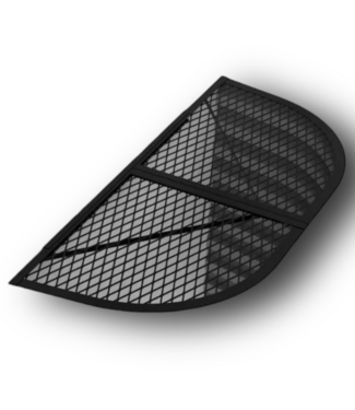 50567 Black U-Shaped Window Well Cover 76"W x 26"D