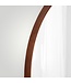 50578 Hogan Oval Walnut Brown Framed Wall Mirror