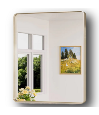 50580 Brushed Nickel Framed Wall Mirror