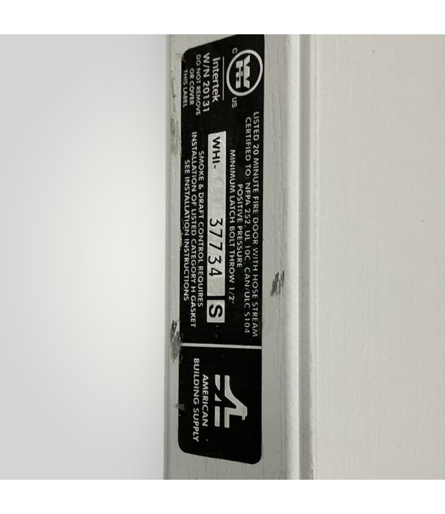 50576 6-Panel Fire Rated Exterior Door 35.75"W x 79"H