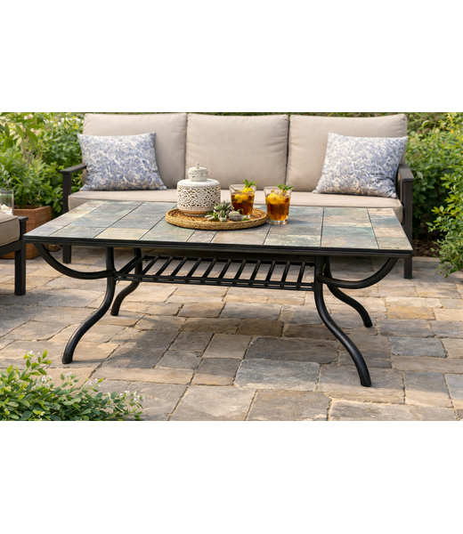 50554 Mosaic Stone Top Patio Table