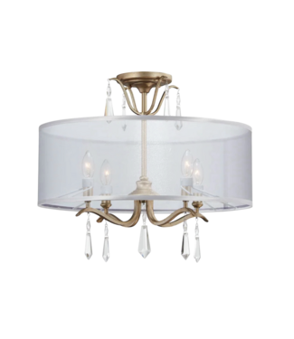 50585 4-Light Gloss Gold Semi Flush Mount Light