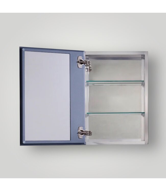 50600 Fog Free Silver Square Mirrored Medicine Cabinet