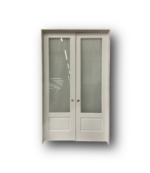 50589 French Doors 3/4 Lite Frosted Glass 57.75" x 97.5"