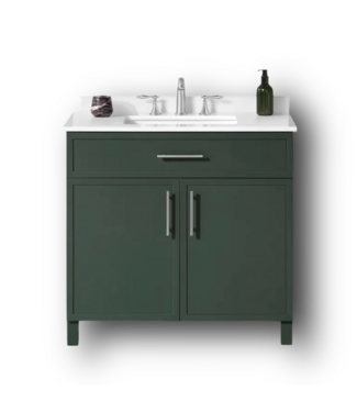 50609 Pine Green Bathroom Vanity with Top 36-inch