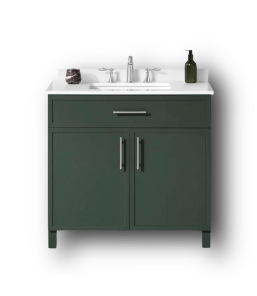 50609 Pine Green Bathroom Vanity with Top 36-inch