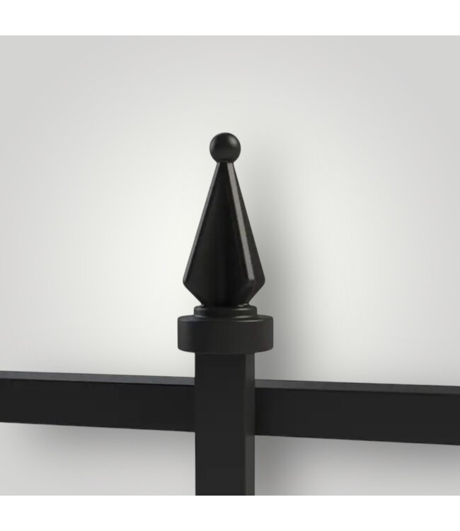 50610 Black Steel No Dig Decorative Fence Panel