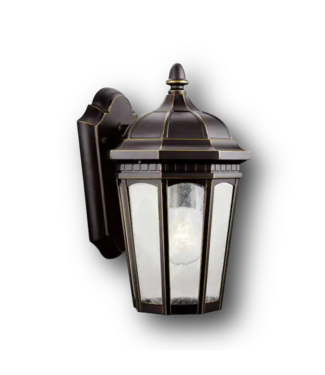 50611 1-Light Rubbed Bronze Outdoor Wall Lantern 11"