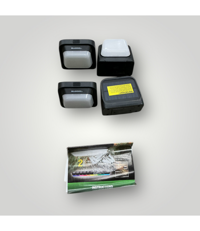 50636 4 -Pack Black Solar LED Outdoor Path Light