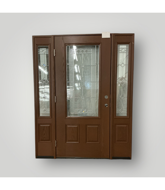 50668 Prehung Fiberglass 3/4 Lite Front Door 64.5" x 81.5"