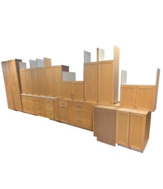 50663 Natural Oak Cabinet Set of 19-pcs