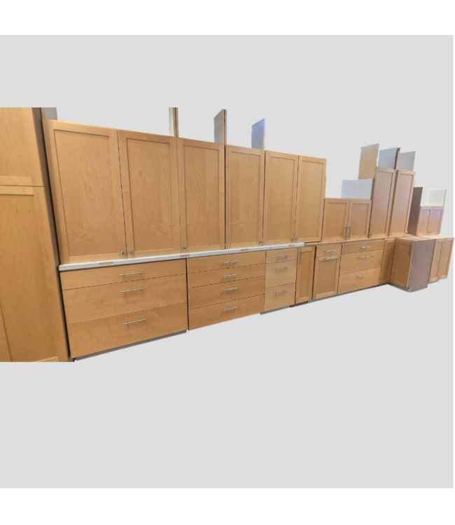50663 Natural Oak Cabinet Set of 19-pcs