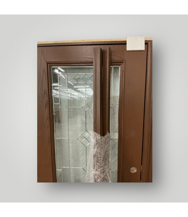 50668 Prehung Fiberglass 3/4 Lite Front Door 64.5" x 81.5"