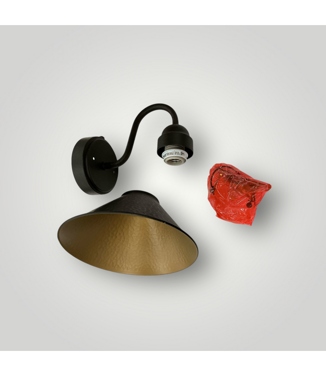 50672 1 -Light 9"H Black Outdoor Wall Light