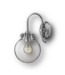50691 1‑Light Chrome and Glass Globe Wall Sconce