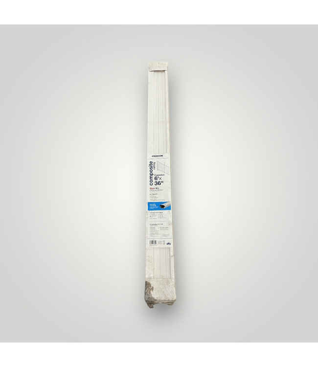 50705 6ft x 36in White Composite Deck Stair Rail Kit